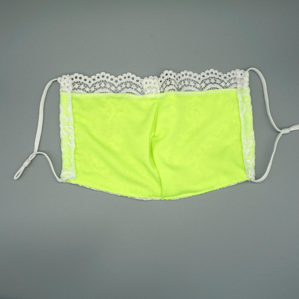 White Green Lace Face Mask Dust mask Fashion mask - Picture 3 of 5
